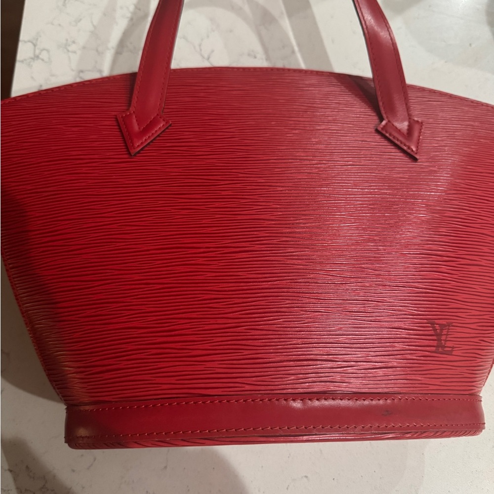 Louis Vuitton EPI Leather St. Jacques Red Textured Tote
